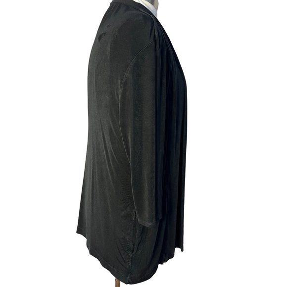 Chicos travelers 3/US-XL1-18 Cardigan Black 3/4 Sleeve Stretch - Picture 6 of 12